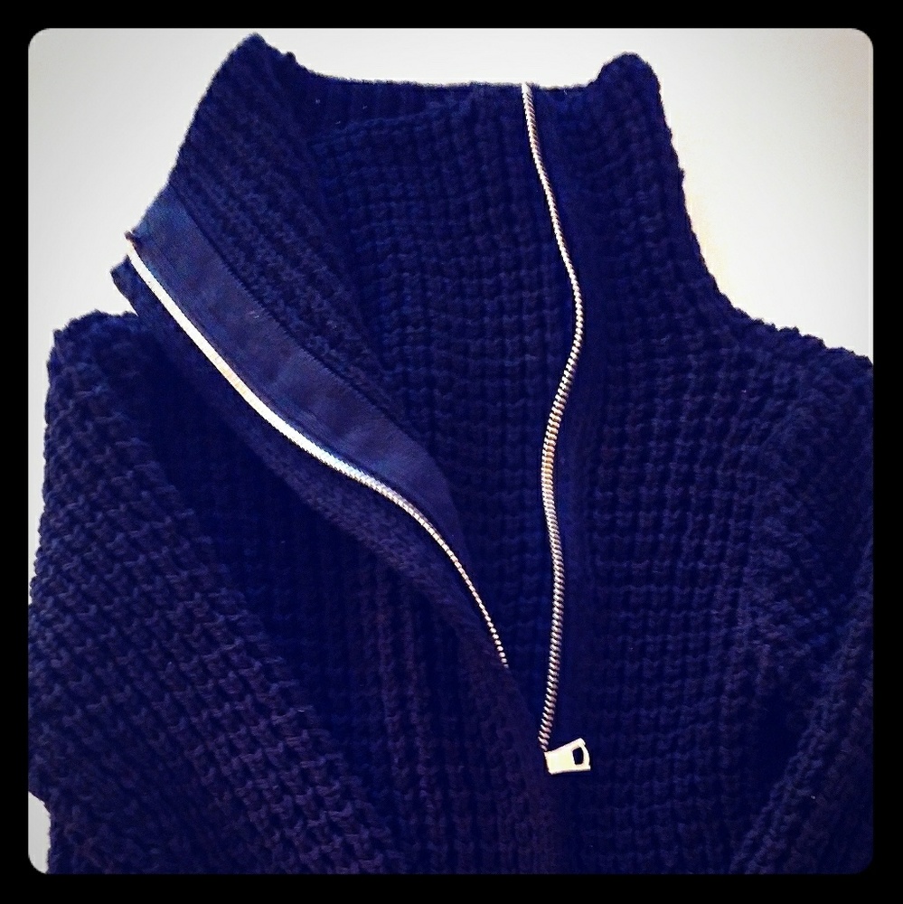 GAP Moto-Style Zip Sweater EUC